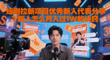 短剧拉新项目优秀新人代表分享新人怎么月入过1W的诀窍 - 冒泡网项目