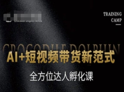 AI+短视频带货新范式，全方位达人孵化课 - 冒泡网项目