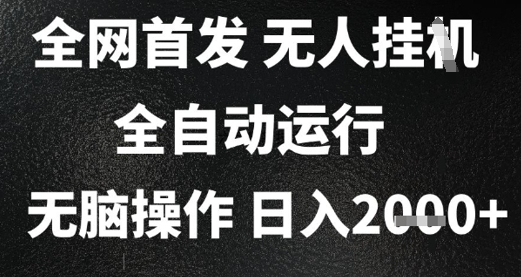 2025首发无人挂G项目，日入2k+，全自动运行，无脑操作，长期稳定 小白可玩 - 冒泡网项目