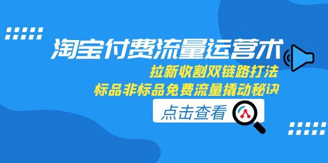 淘宝付费流量运营术，拉新收割双链路打法，标品非标品免费流量撬动秘诀 - 中创网项目