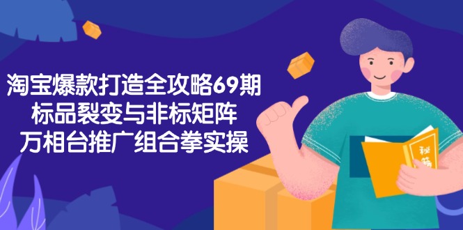 淘宝爆款打造全攻略-69期，标品裂变与非标矩阵，万相台推广组合拳实操 - 中创网项目