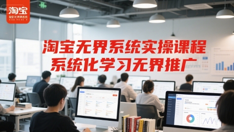 淘宝无界系统实操课程，系统化学习无界推广 - 冒泡网项目