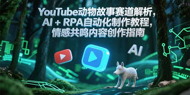 YouTube动物故事赛道解析，AI+RPA自动化制作教程，情感共鸣内容创作指南 - 中创网项目