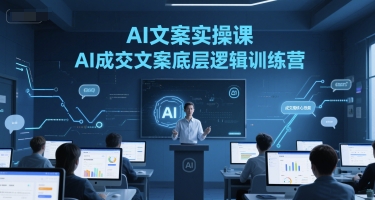 AI文案实操课，AI成交文案底层逻辑训练营 - 冒泡网项目
