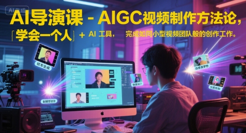AI导演课-AIGC视频制作方法论，学会一个人+AI工具，完成如同小型视频团队般的创作工作，实现导演梦 - 冒泡网项目