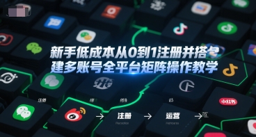 新手低成本从0到1注册并搭建多账号全平台矩阵操作教学，手机号-邮箱-IP-工具 - 冒泡网项目