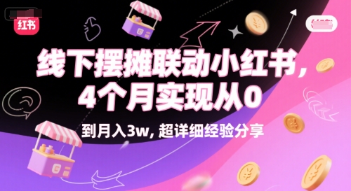 线下摆摊联动小红书，4 个月实现从 0 到月入3w，超详细经验分享 - 冒泡网项目