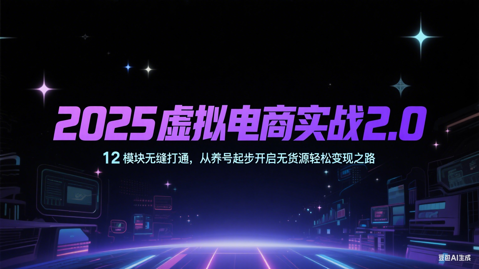 2025虚拟电商实战2.0，12模块无缝打通，从养号起步开启无货源轻松变现之路 - 福缘网项目