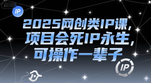2025网创类IP课，项目会死IP永生，可操作一辈子 - 冒泡网项目