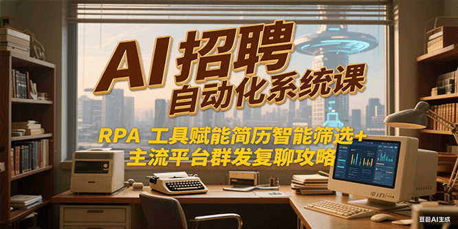 AI招聘自动化系统课，RPA工具赋能简历智能筛选+主流平台群发复聊全攻略 - 福缘网项目