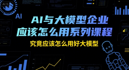 AI与大模型企业应该怎么用系列课程，究竟应该怎么用好大模型 - 冒泡网项目